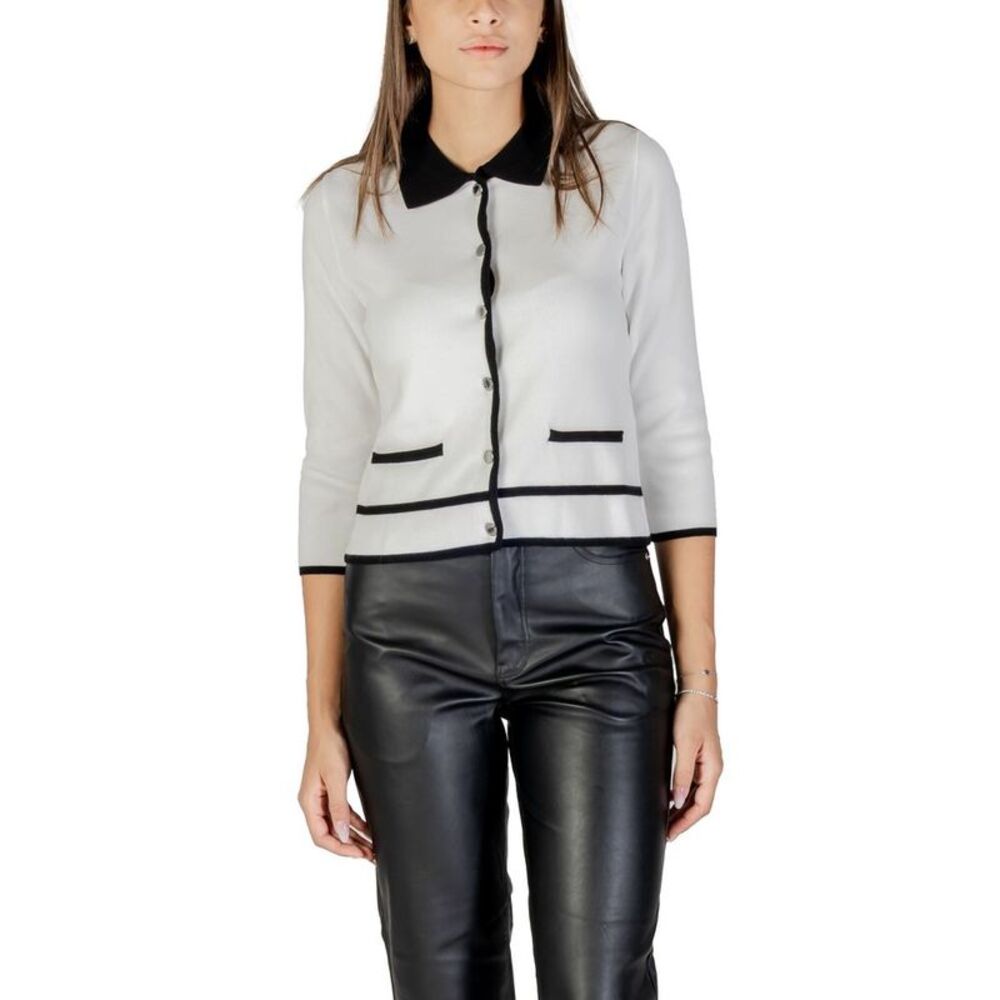 Morgan De Toi Black And White Viscose Women's Sweatshirt